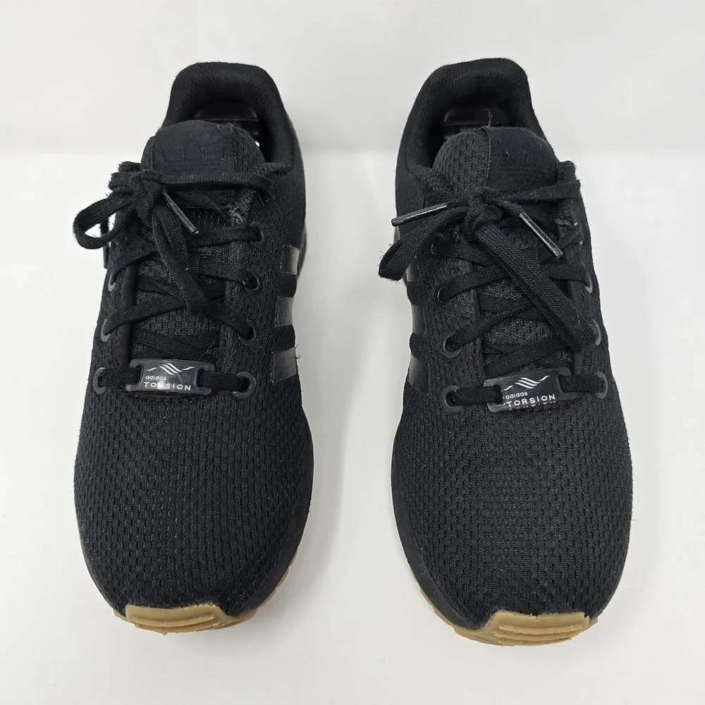 Adidas ZX Flux Core Black Gum Sole Sneakers EH3171 Mens 4 Womens 5.5